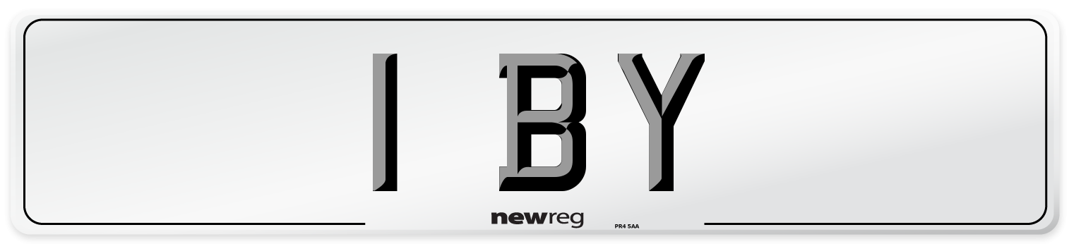 1 BY Number Plate from New Reg